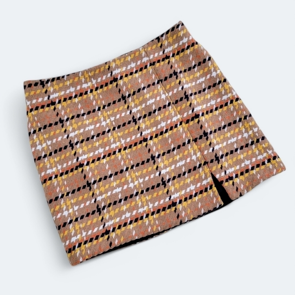 Skies are Blue Multicolor Thick Textured Patterned Skirt Size Large